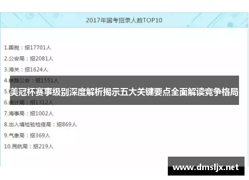 美冠杯赛事级别深度解析揭示五大关键要点全面解读竞争格局